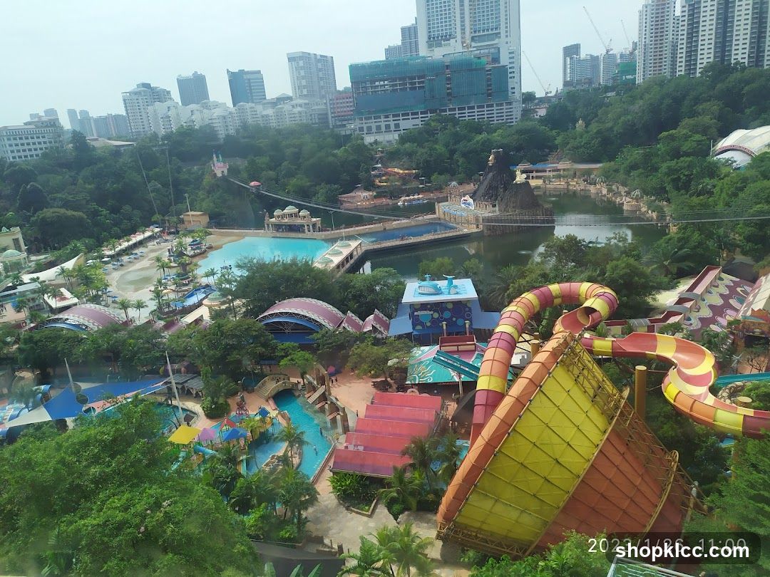 Water Park with Slides and Pools