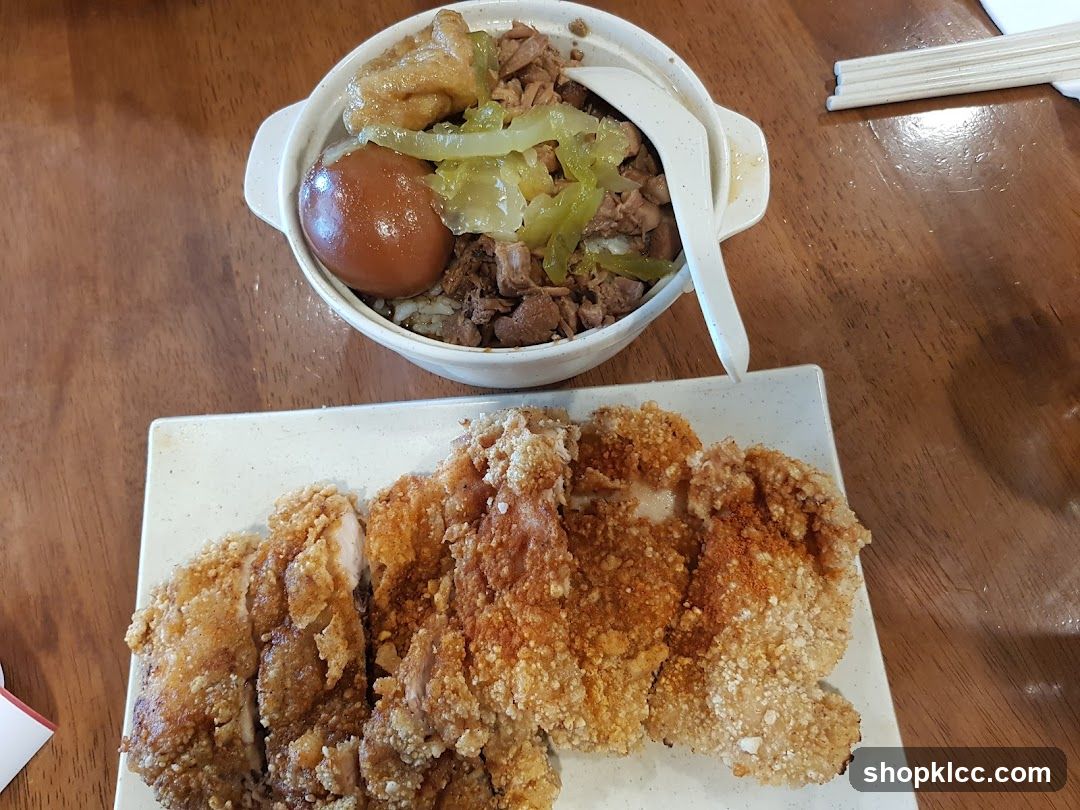 Braised Pork Rice with Fried Chicken Cutlet