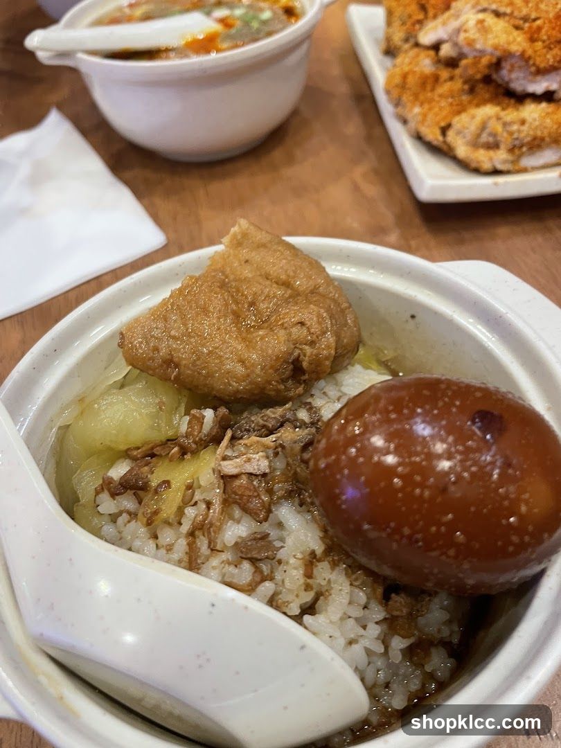 Braised Pork Rice with Egg and Tofu