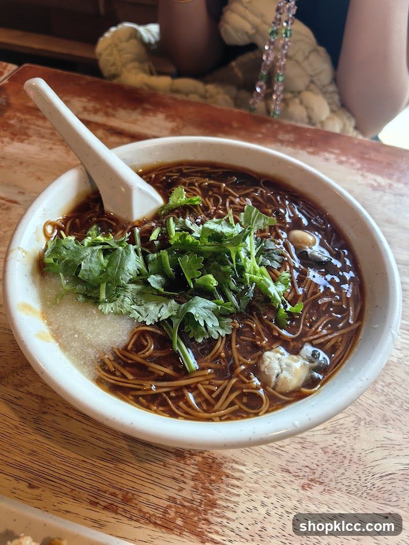 Noodle Soup with Cilantro and Oysters