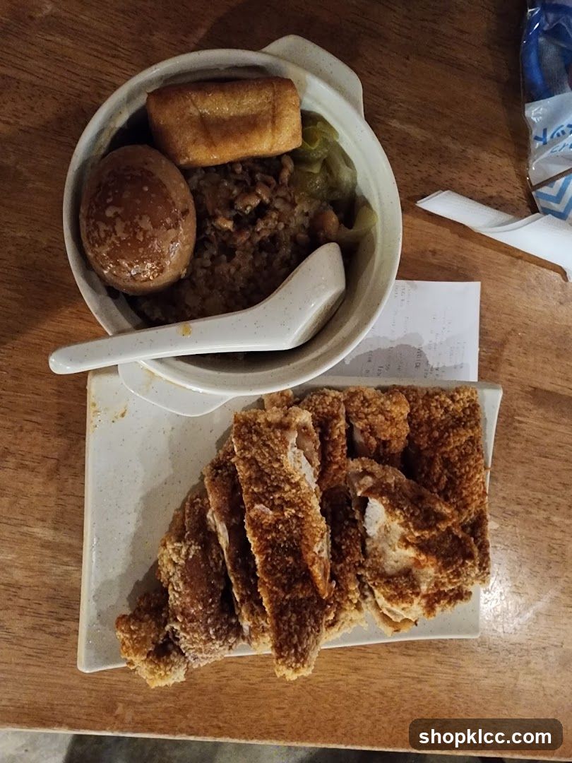 Braised Pork Rice and Fried Chicken