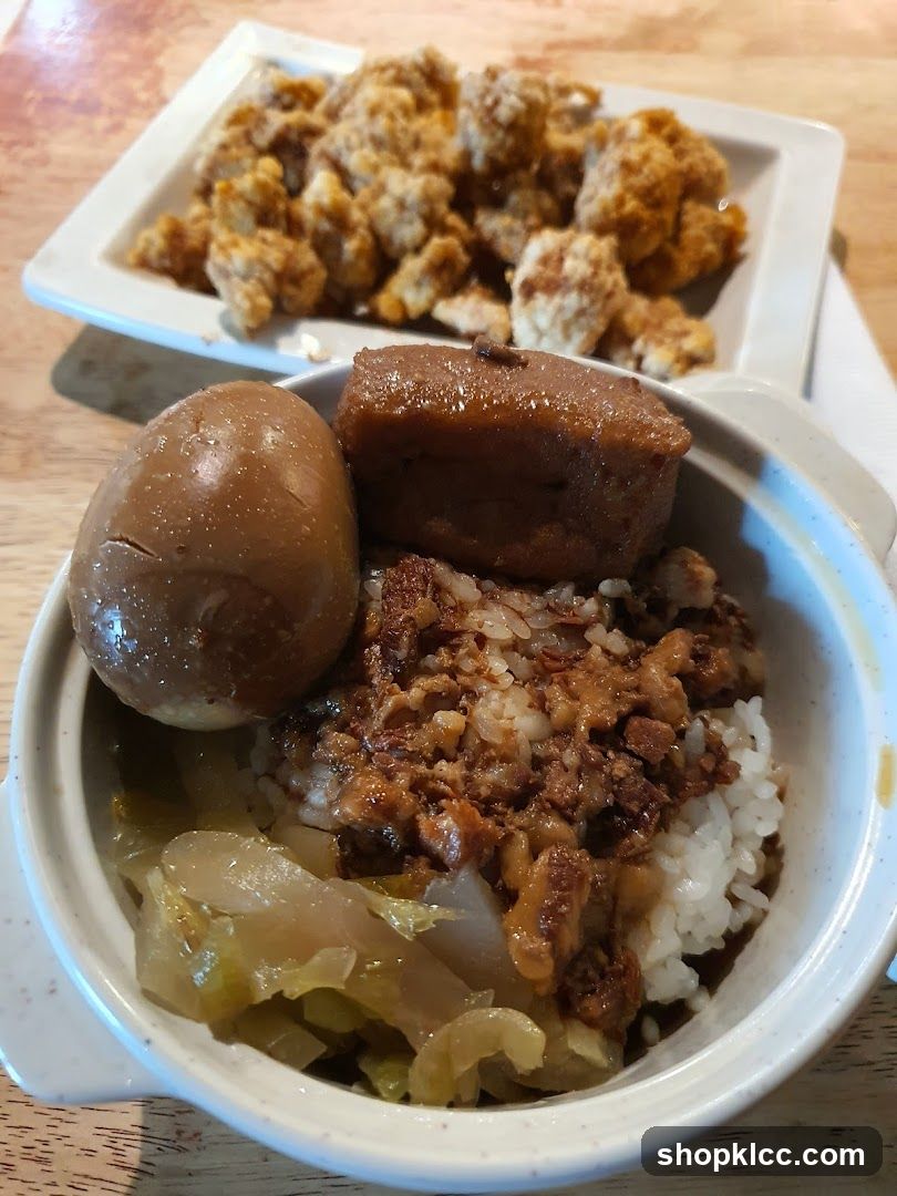 Braised Pork Rice Bowl with Side Dish