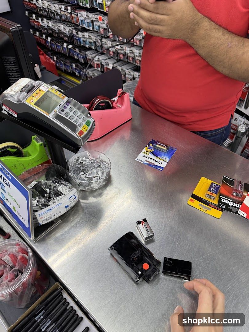 Checkout Counter with Batteries
