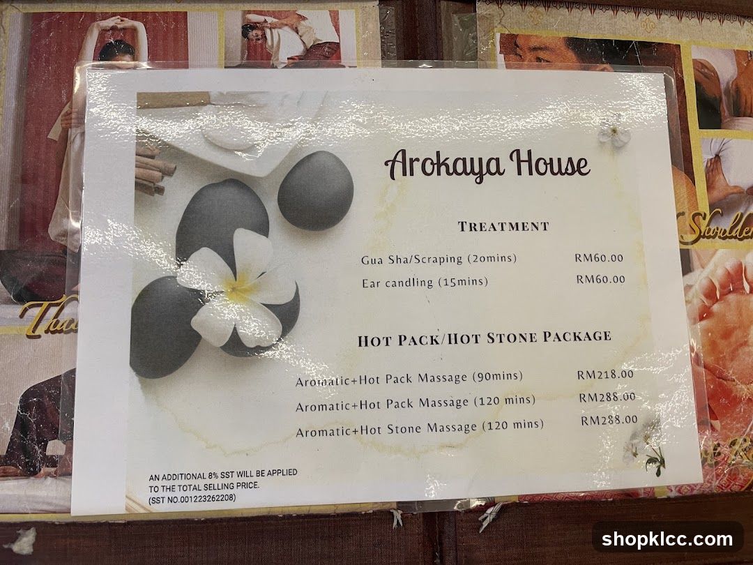 Arokaya House Menu