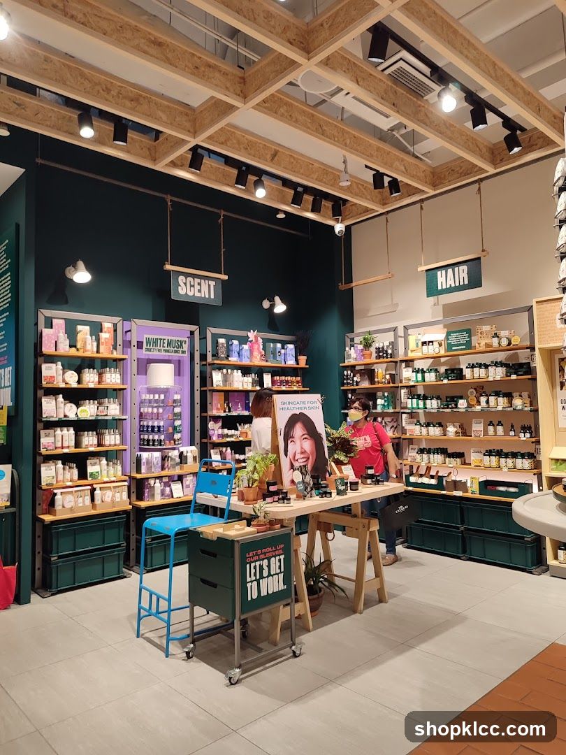 Store Interior with Skincare Products