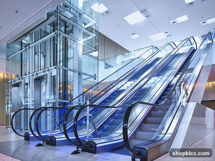 Modern Escalators and Elevator