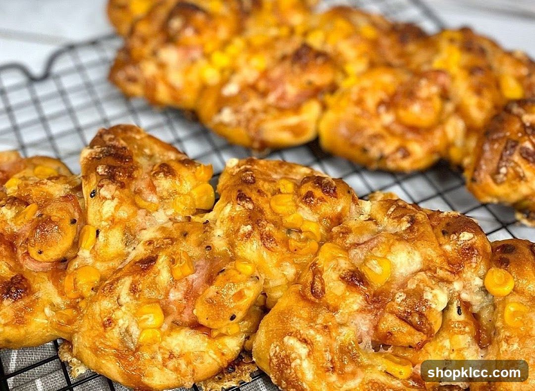 Golden Baked Buns with Corn and Cheese