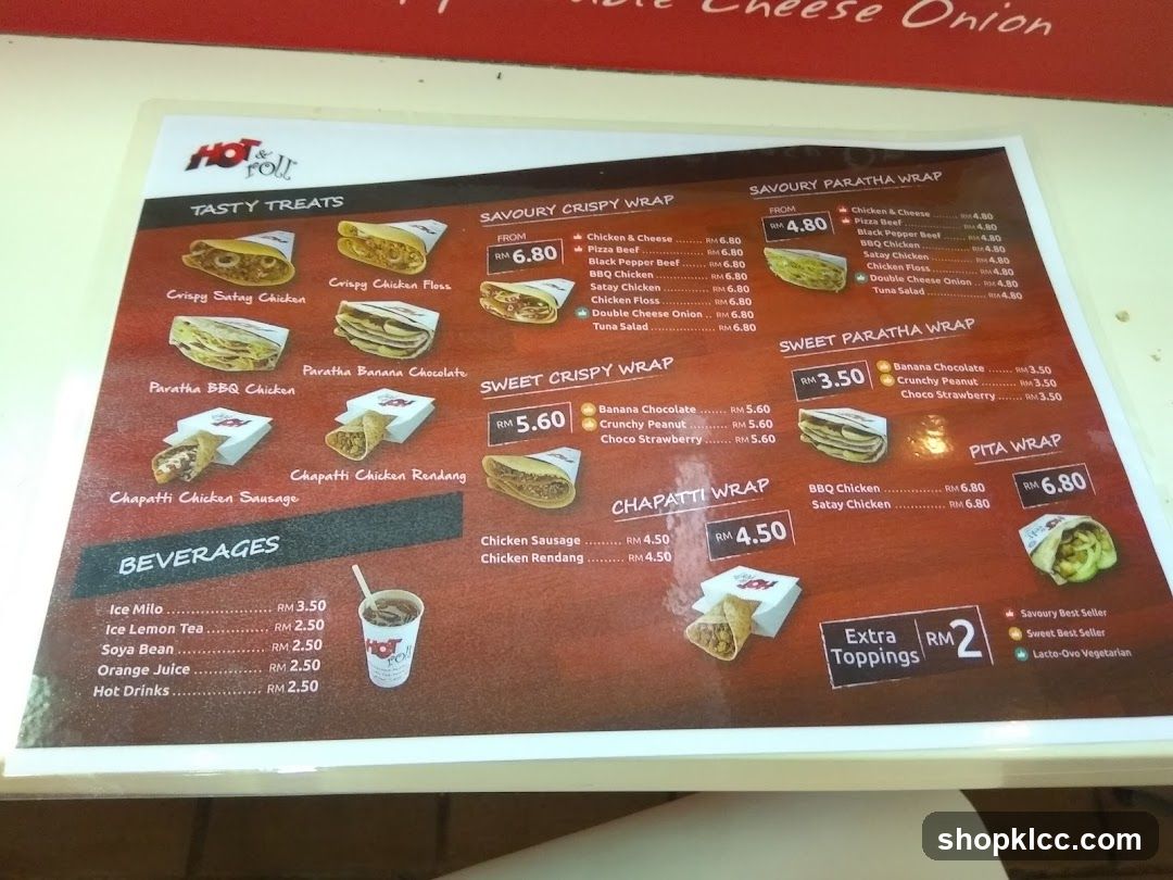Hot & Roll Menu