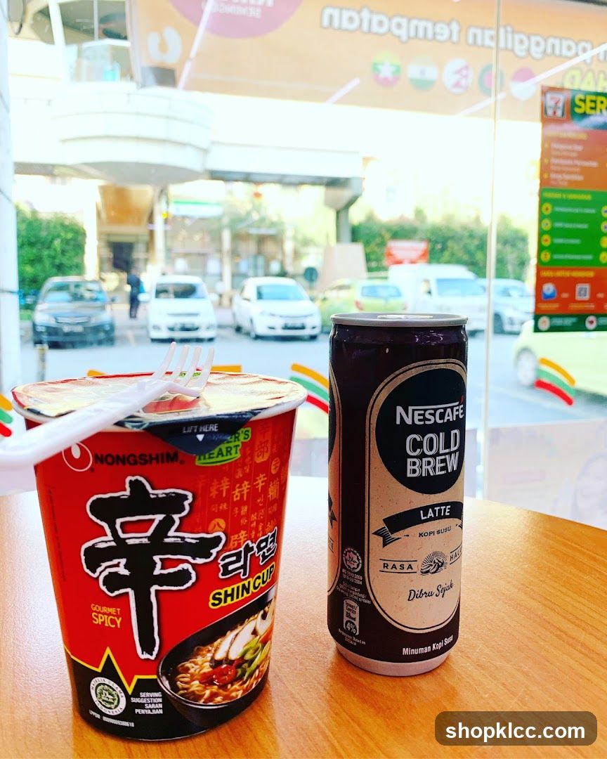Instant Noodles and Coffee Drink