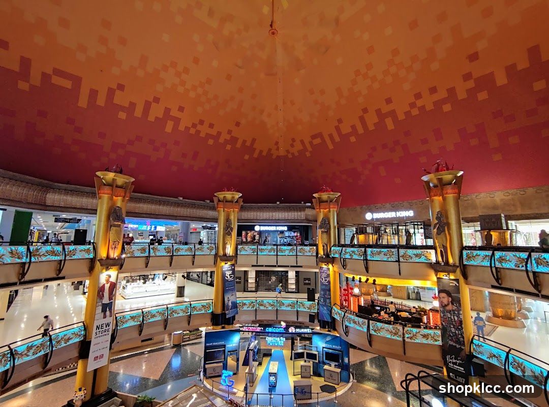 Interior of a multi-level shopping mall