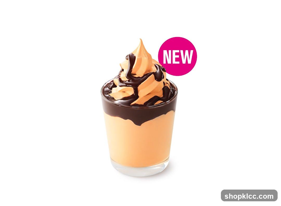 New Soft Serve with Chocolate Drizzle
