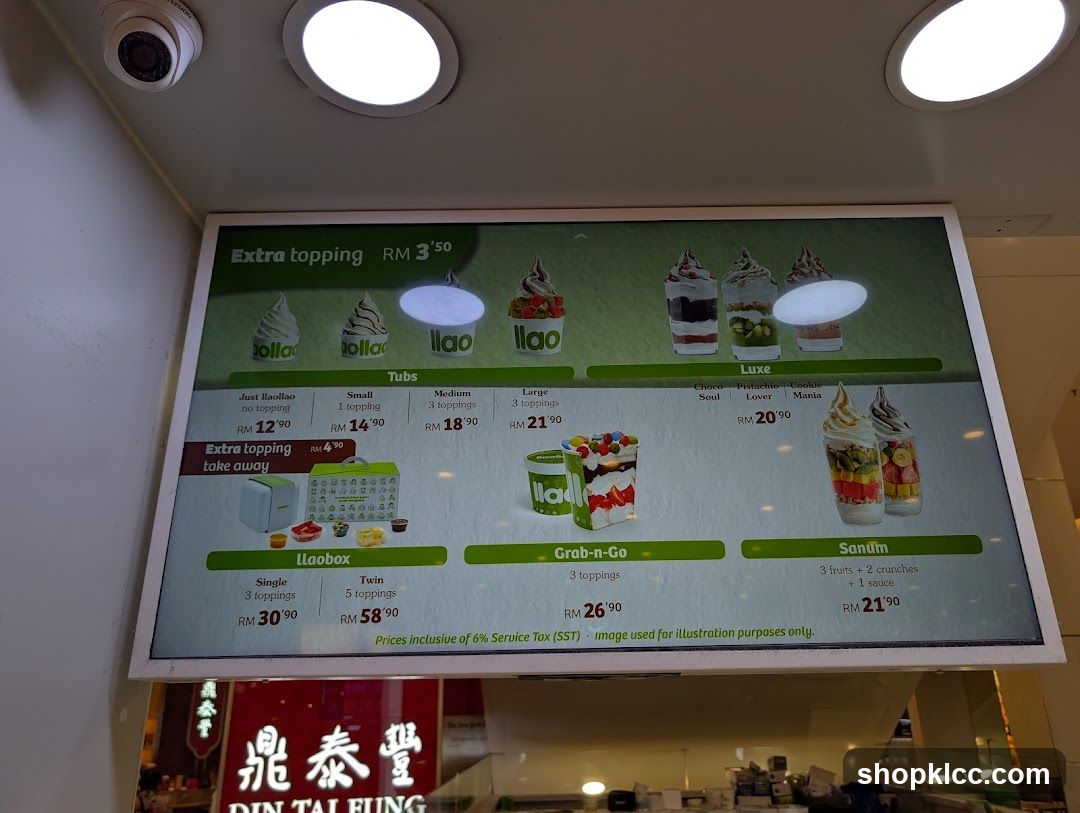 llaollao Menu