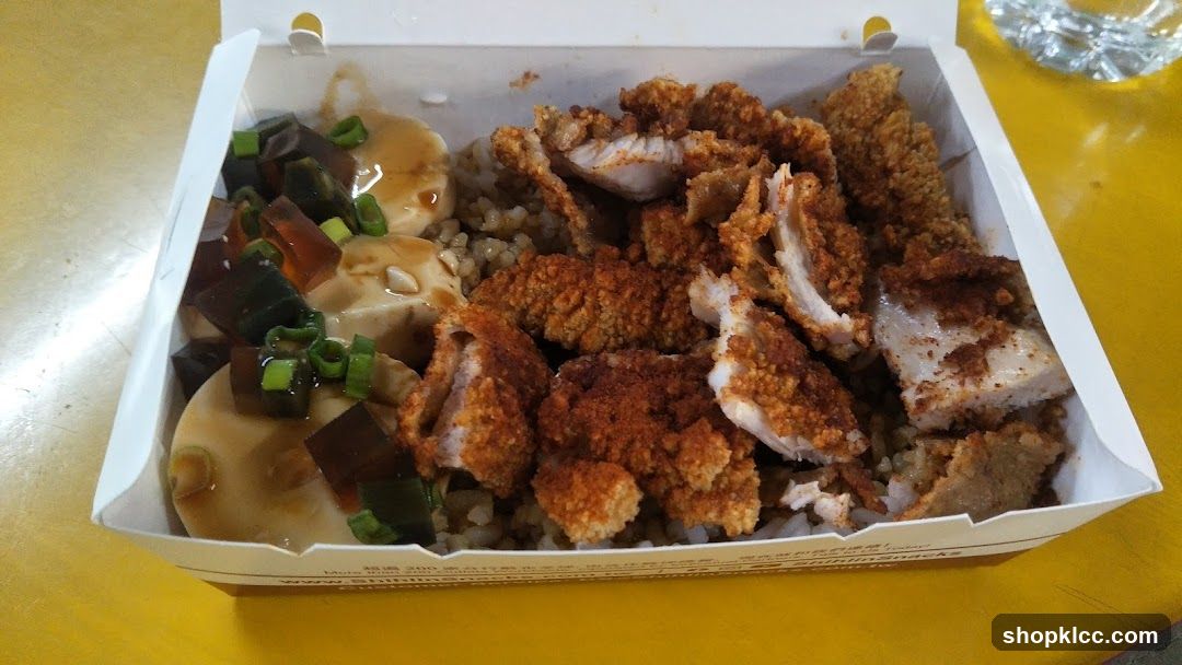 Fried Chicken and Tofu Bento Box