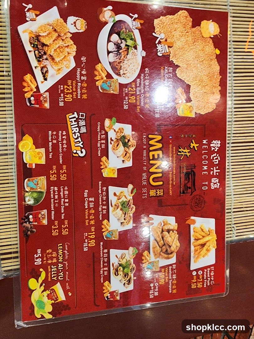 Shihlin Snacks Menu