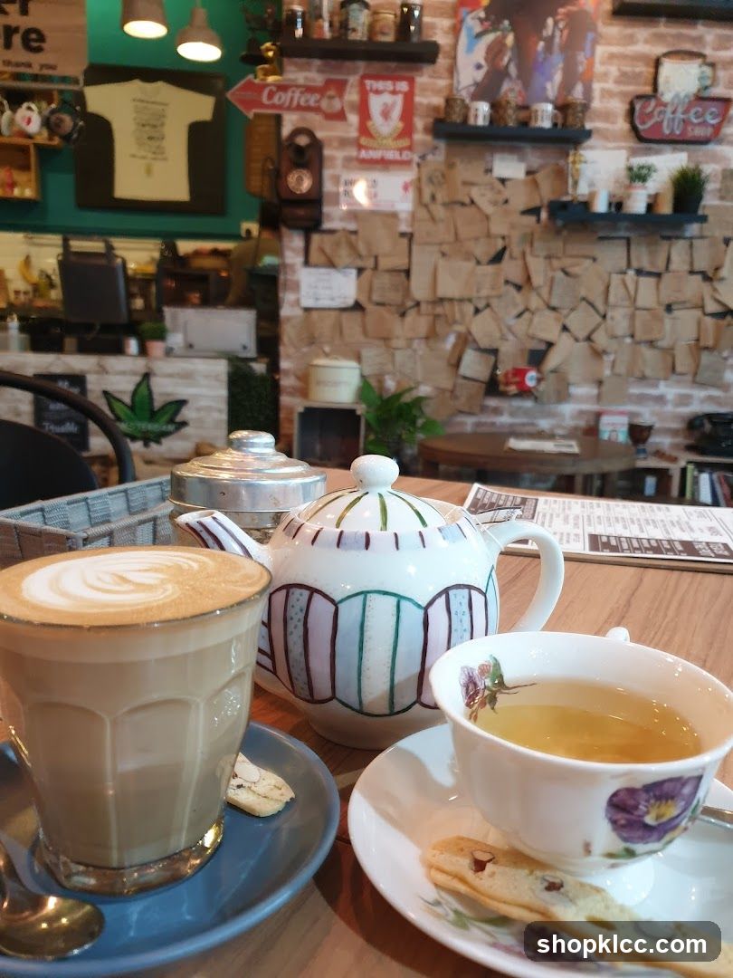 Coffee Shop Interior with Drinks