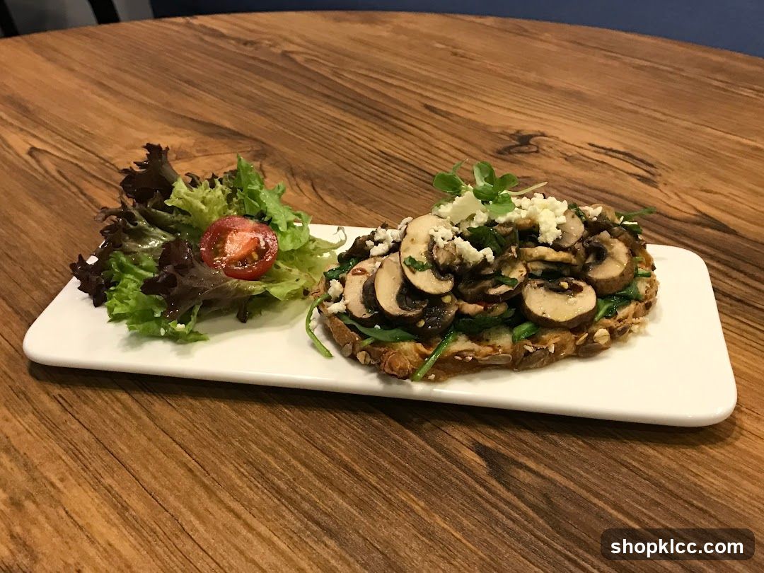 Mushroom Toast with Side Salad