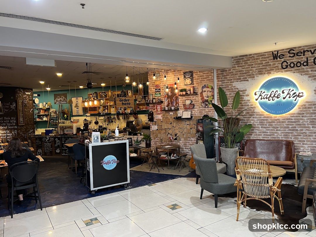 Cafe Interior with Seating and Counter