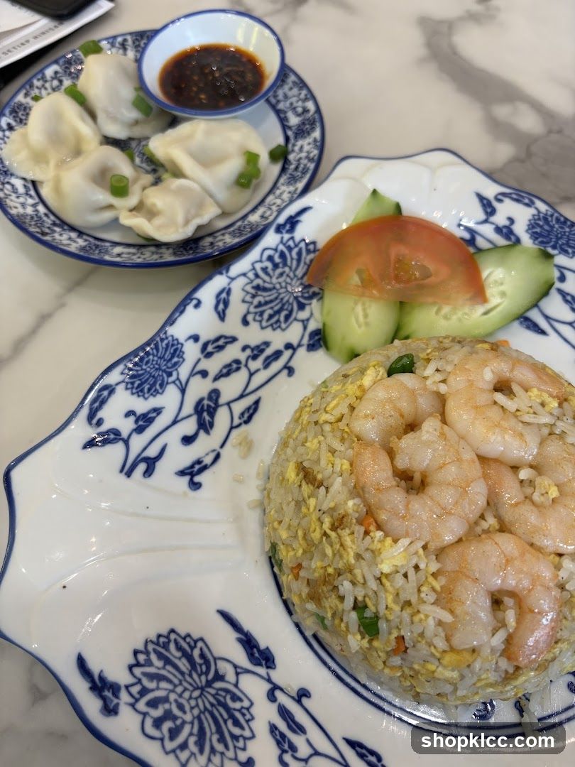Shrimp Fried Rice and Dumplings