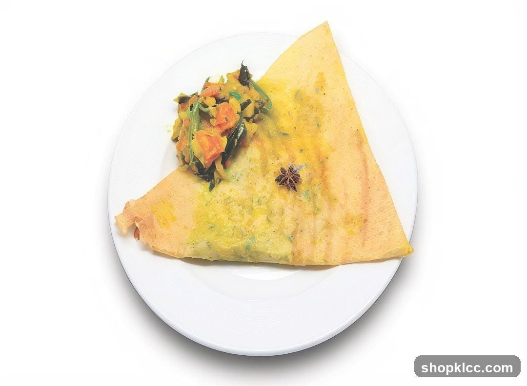 Dosa with Vegetable Filling