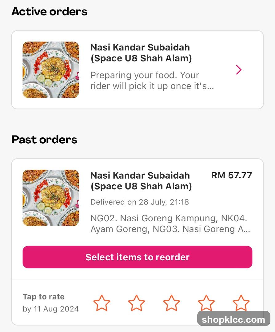 Order History