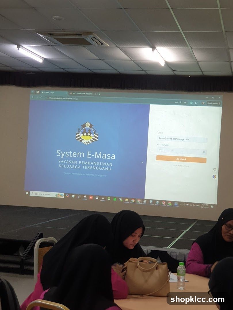 System E-Masa Login Screen