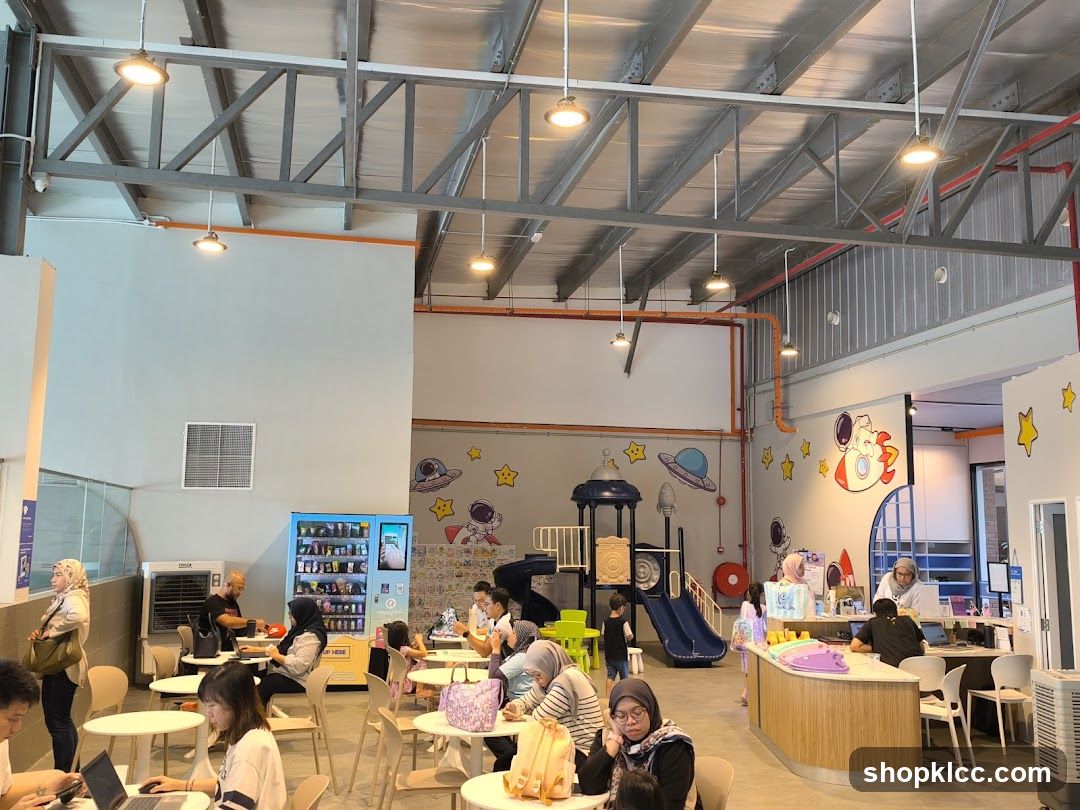 Indoor play area with seating