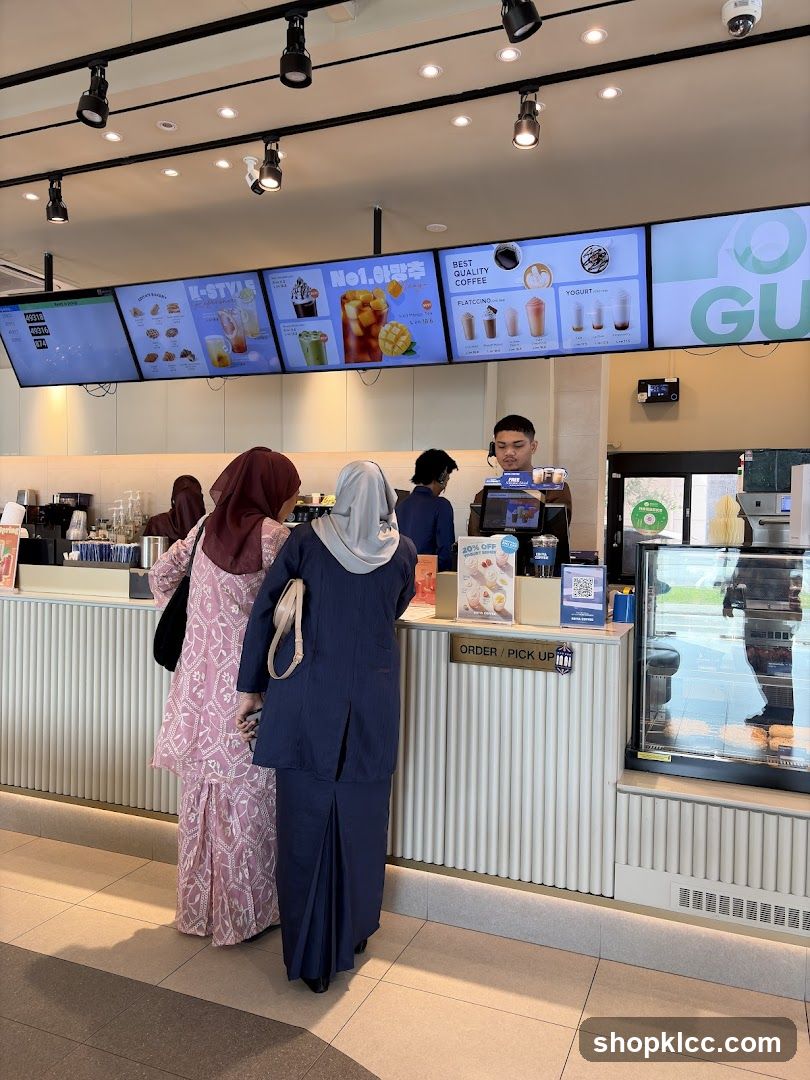 Cafe Counter with Digital Menu