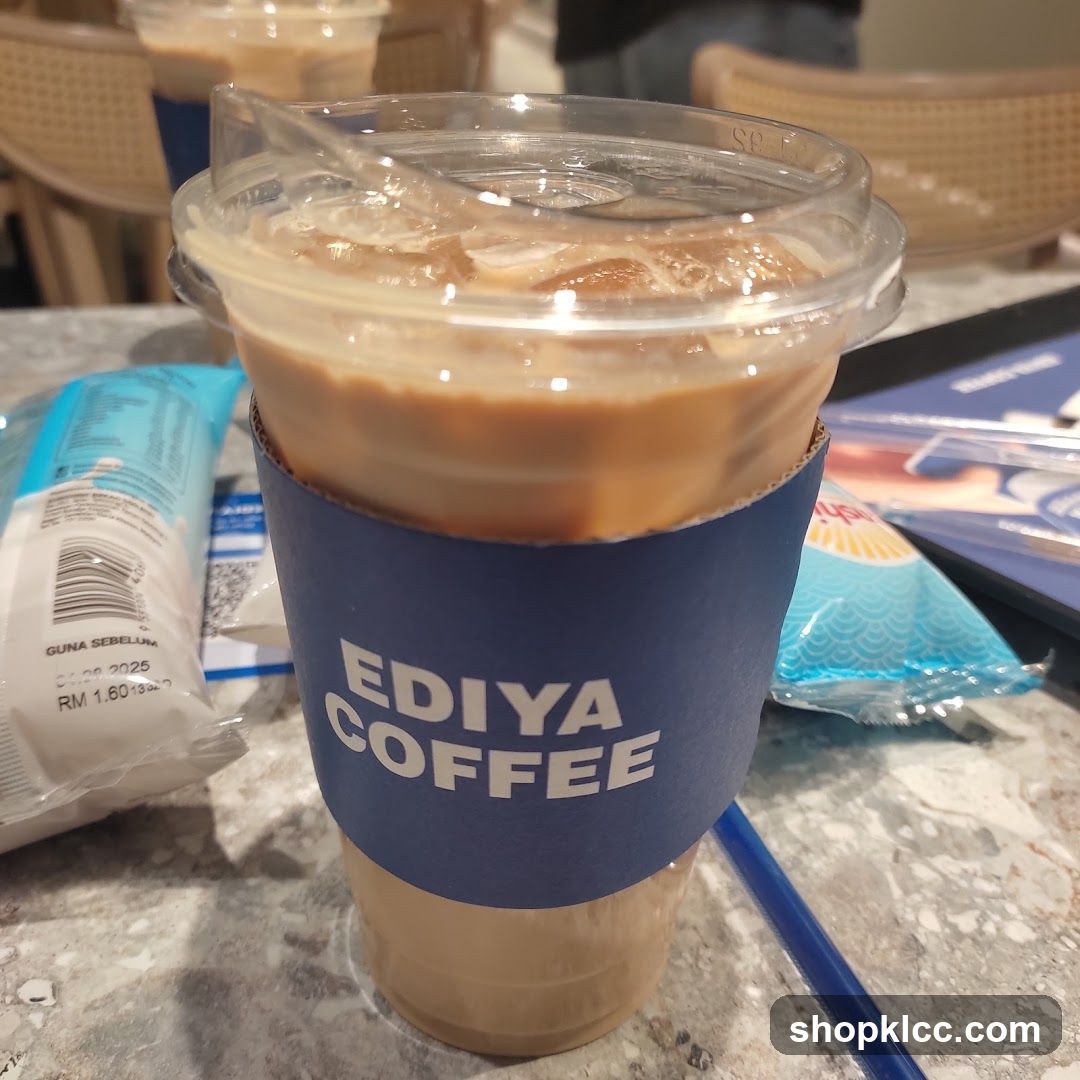 Iced Coffee with EDIYA COFFEE Sleeve