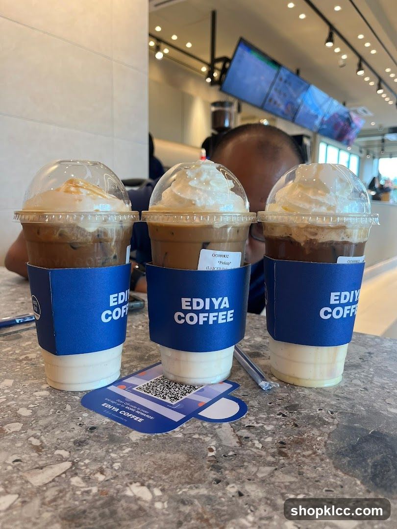 Three Iced Coffee Drinks