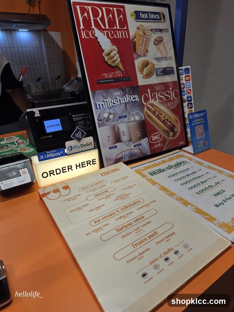 Menu and promotional display