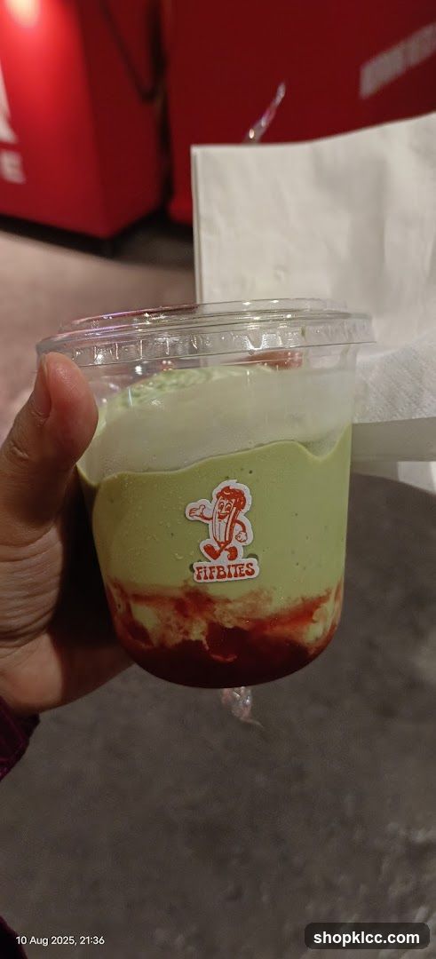 Dessert with Strawberry Sauce