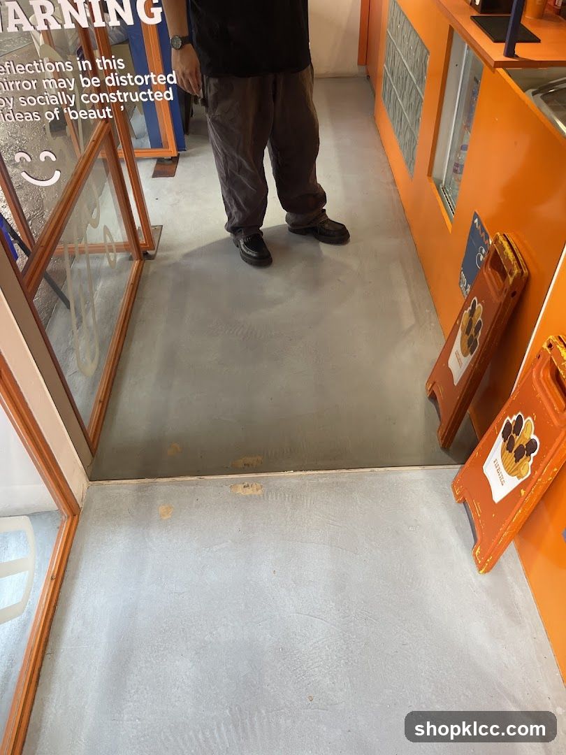 Shop Interior with Warning Mirror