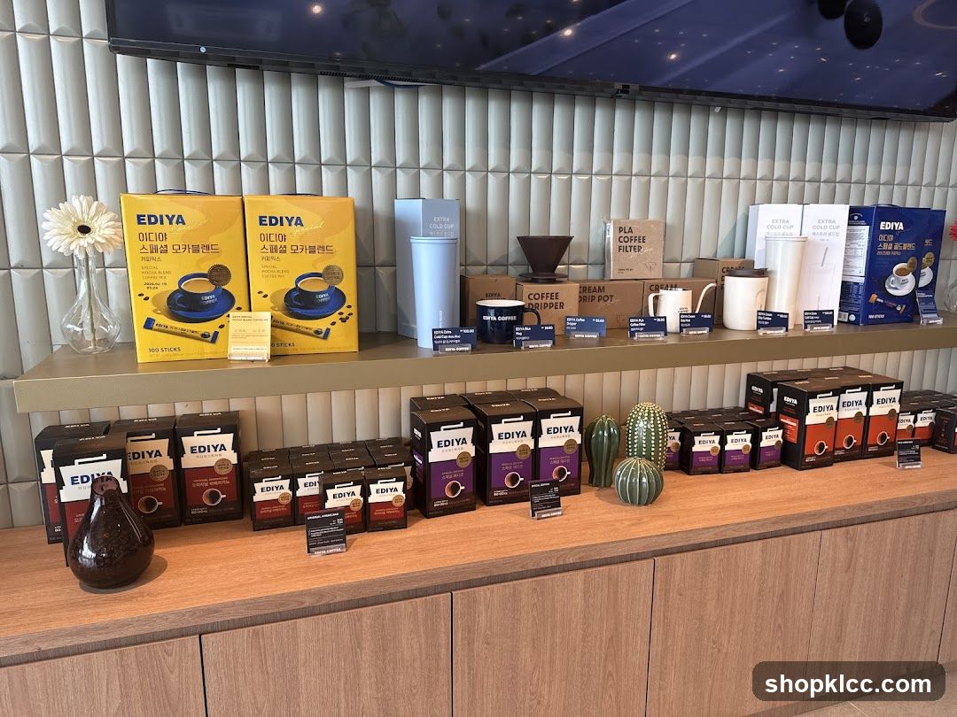 EDIYA Coffee Products Display