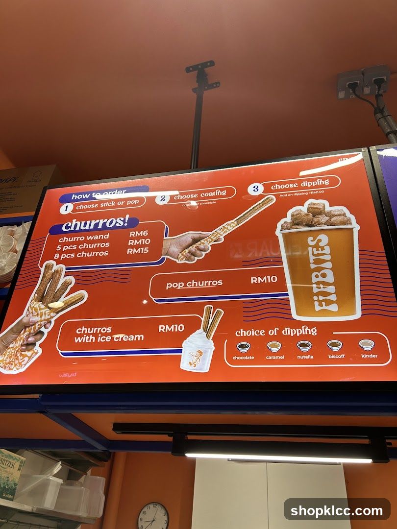 Churros Menu