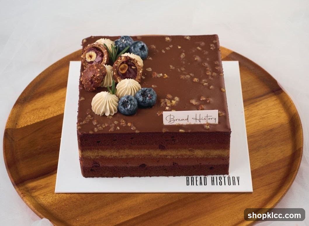 Chocolate Layer Cake with Berries and Nuts