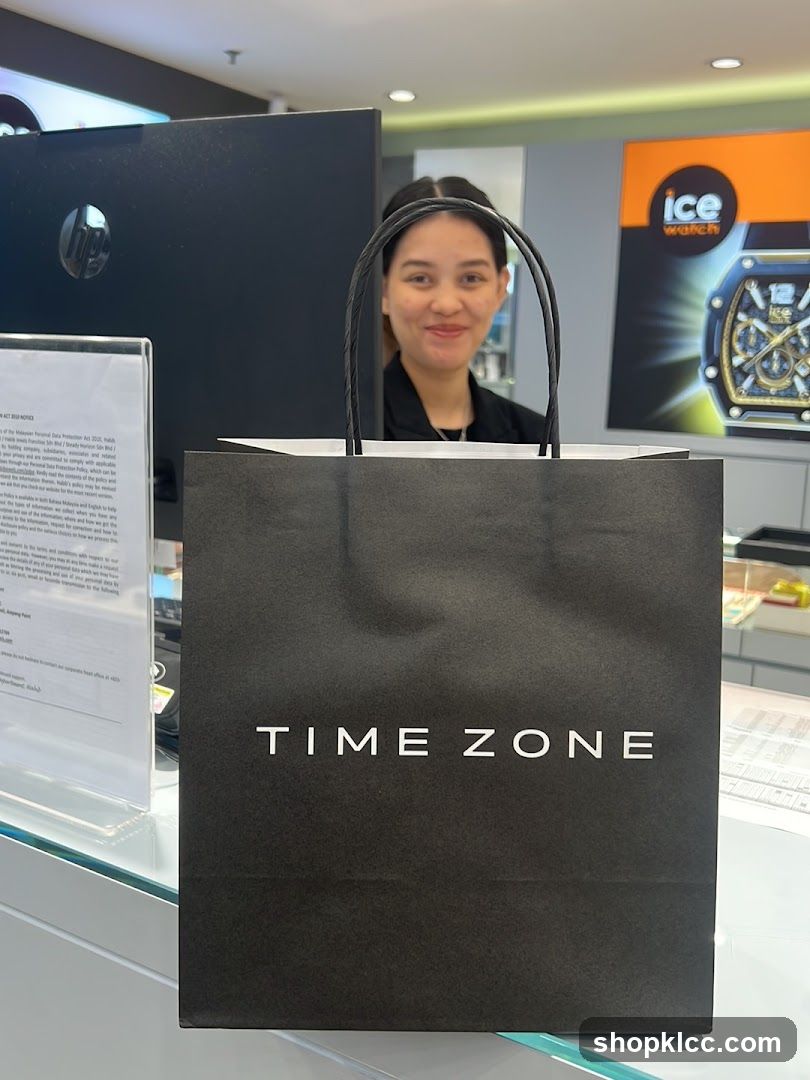 Shopping Bag with Time Zone Logo