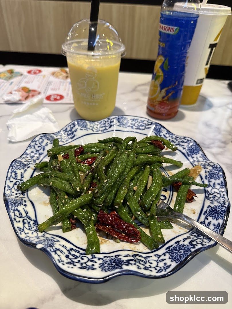Stir-fried Green Beans with Dried Chilies