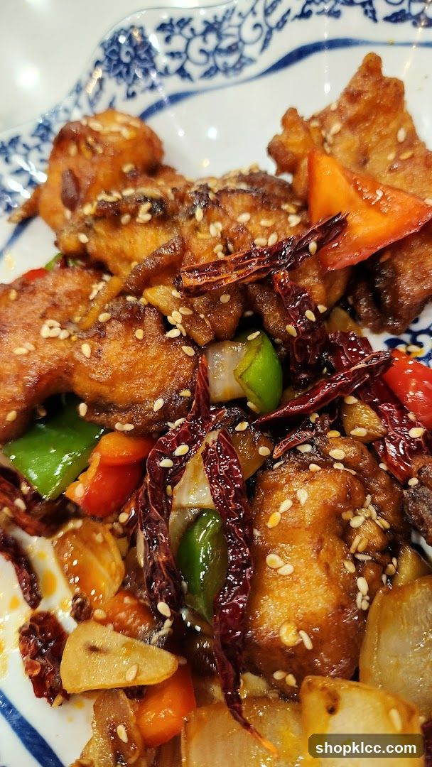 Spicy Fried Chicken with Peppers and Dried Chilies