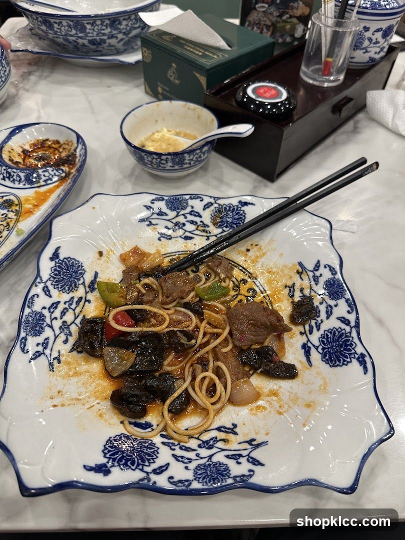 Partially Eaten Noodle Dish