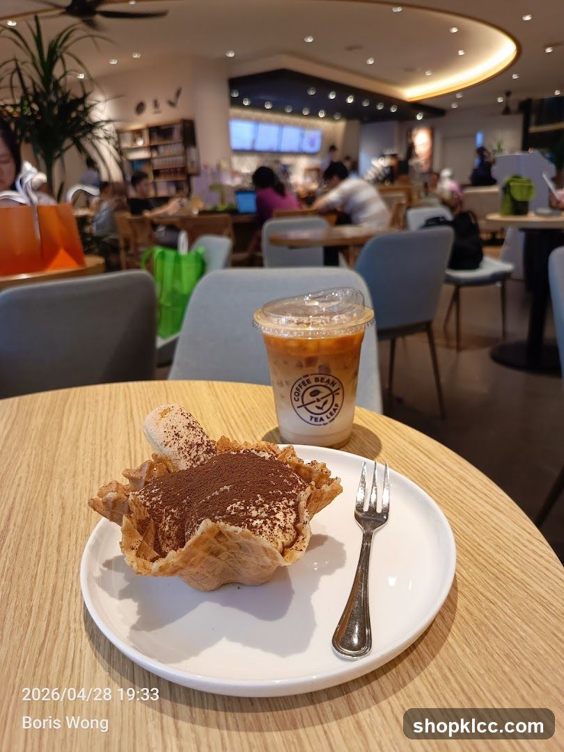 Dessert and Coffee at a Cafe