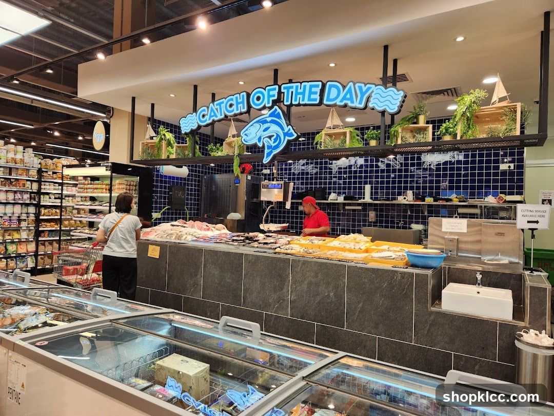 Fish counter in a supermarket