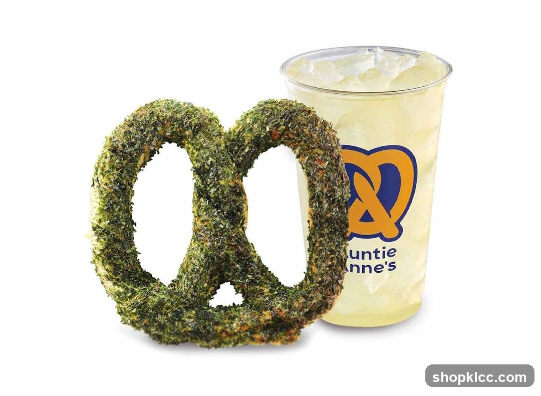 Herb Crusted Pretzel and Drink