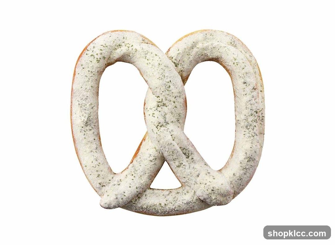 Pretzel with white seasoning