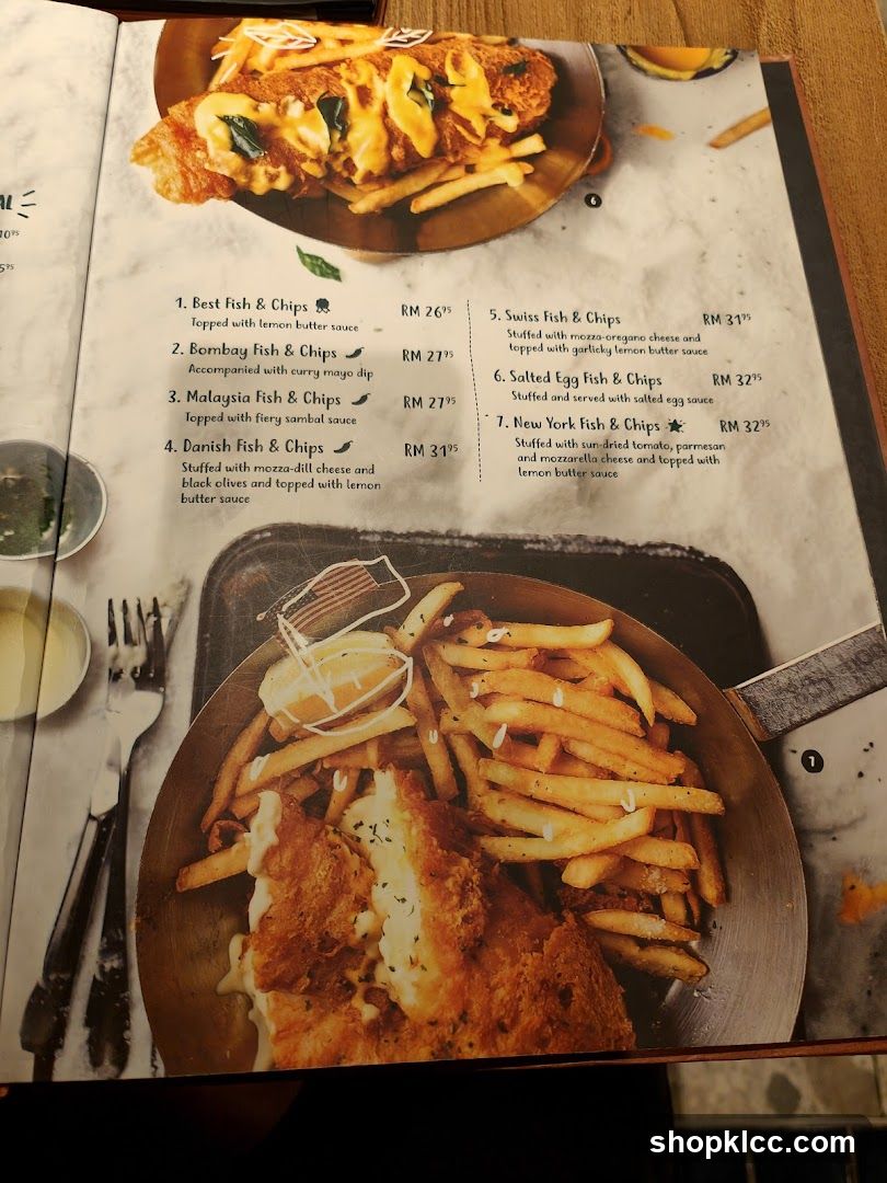 Fish & Chips Menu