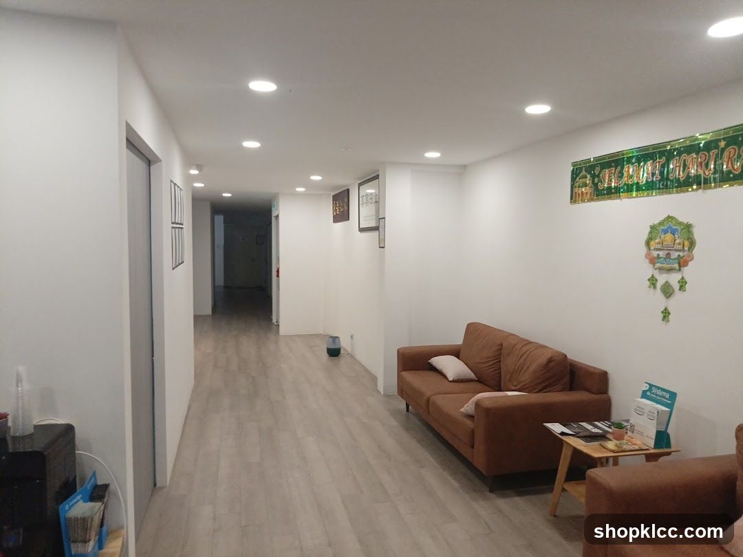 Waiting Area with Couches and Decorations