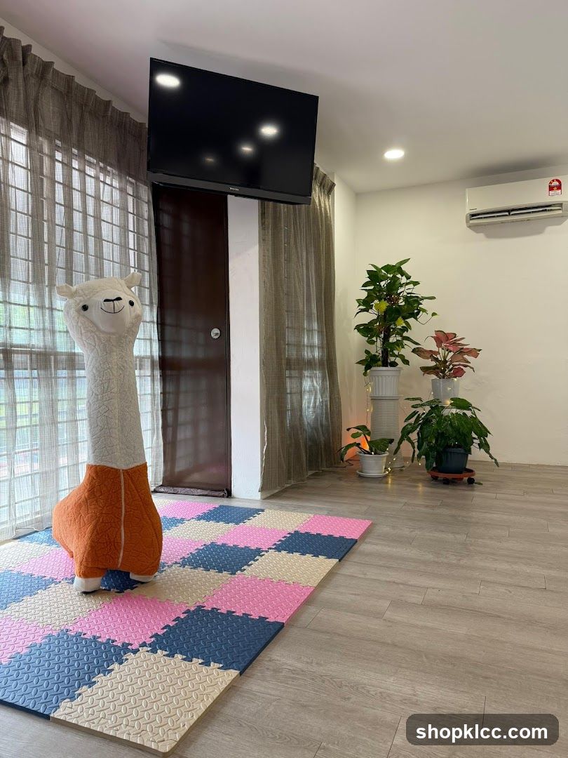 Living Room with Alpaca Toy