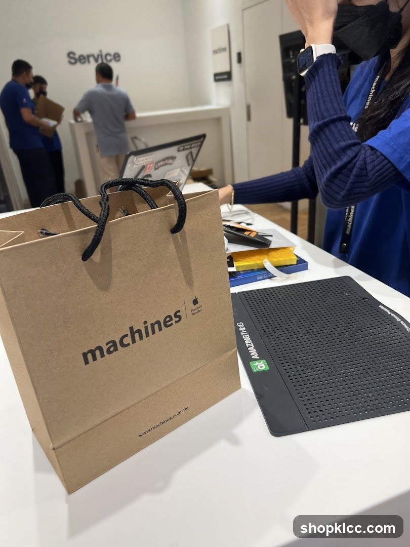 Service Counter with Shopping Bag