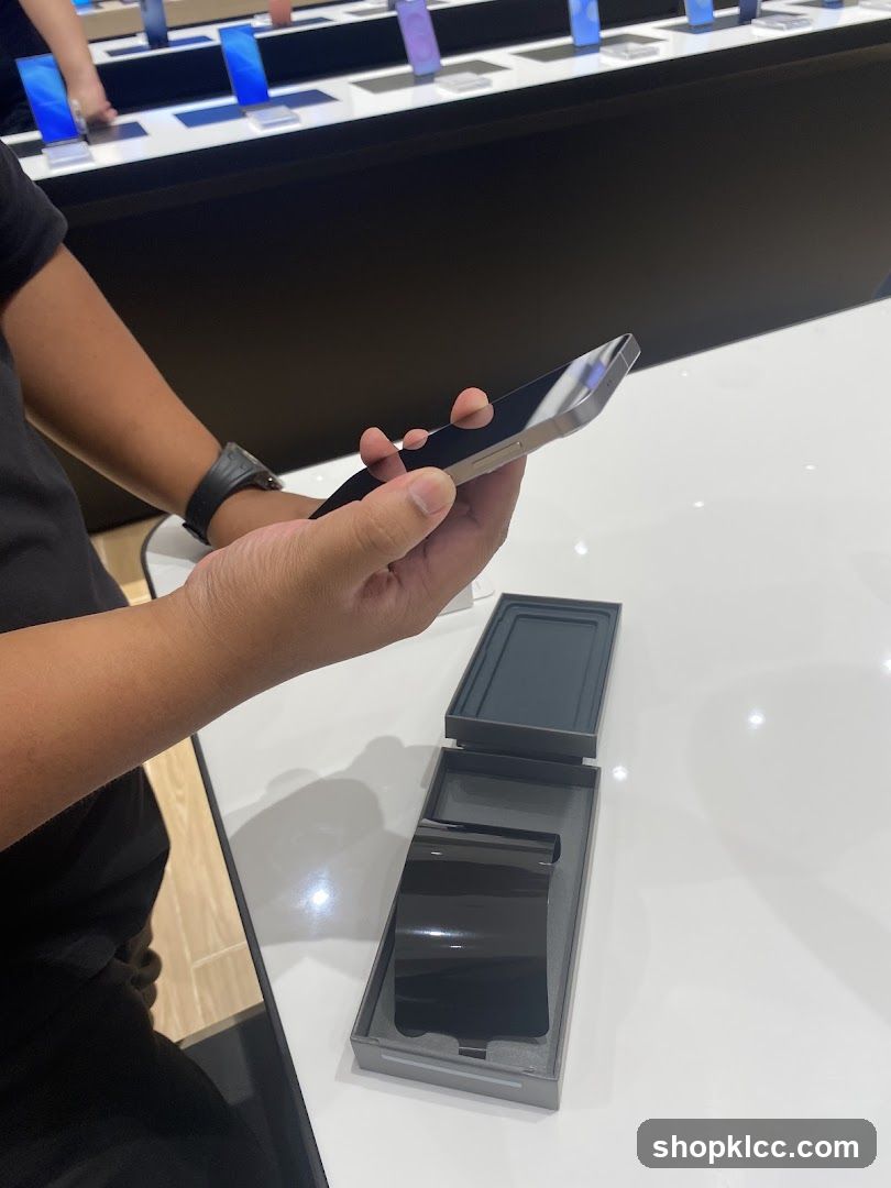 Person holding a smartphone