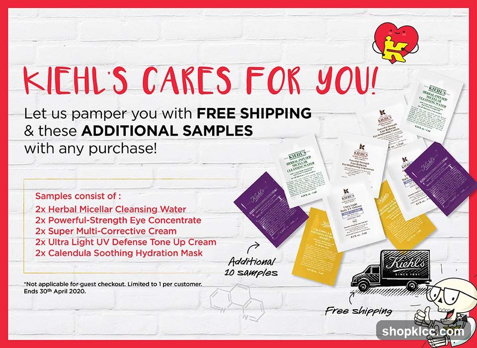 Kiehl's Free Shipping and Sample Offer