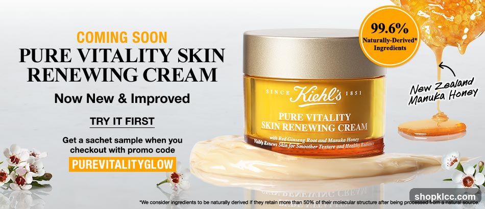 Kiehl's Pure Vitality Skin Renewing Cream Advertisement